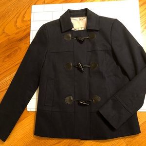 Banana Republic Navy 100% cotton P Coat  jacket  tusk closure style buttons